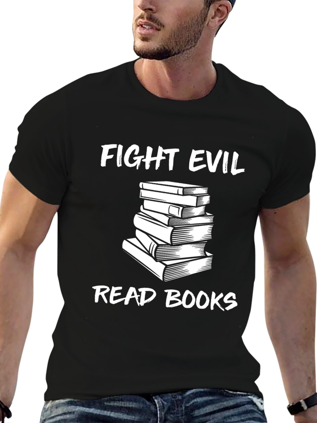 Fight Evil Read Books Graphic Tee - Unisex