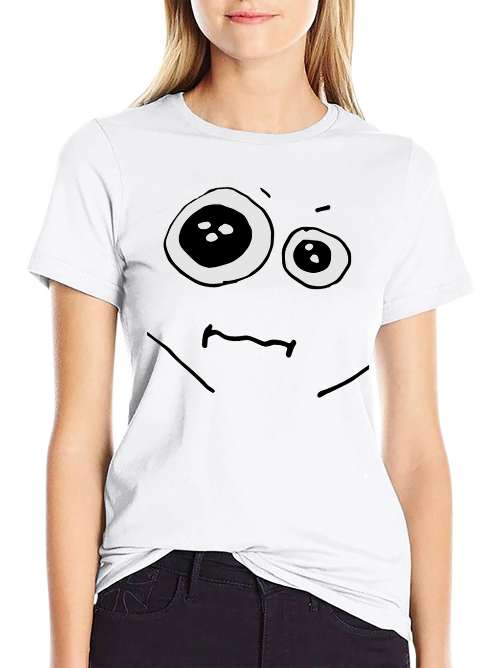 Funny Googly Eyes Black Graphic Tee