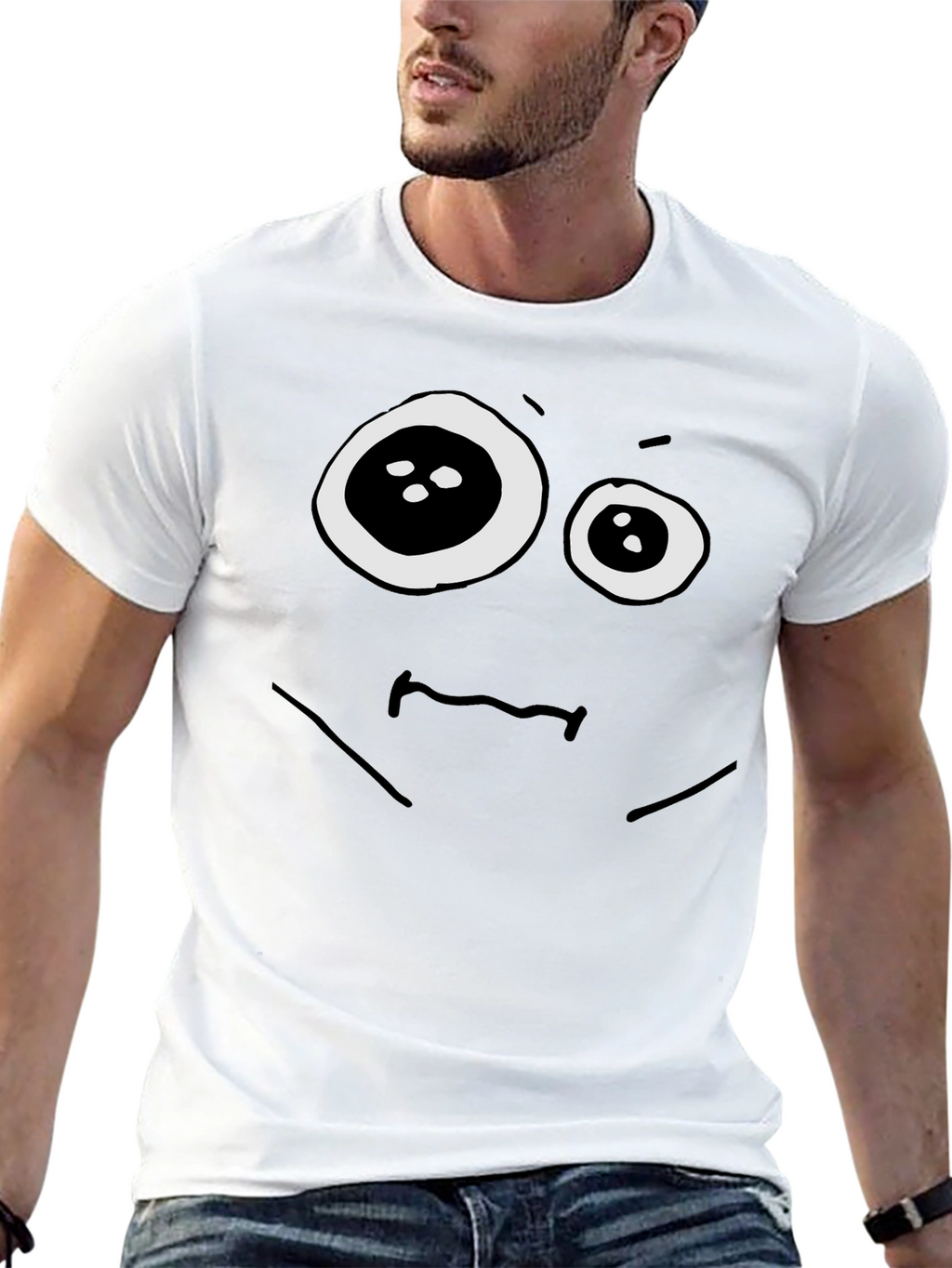 Funny Googly Eyes Black Graphic Tee