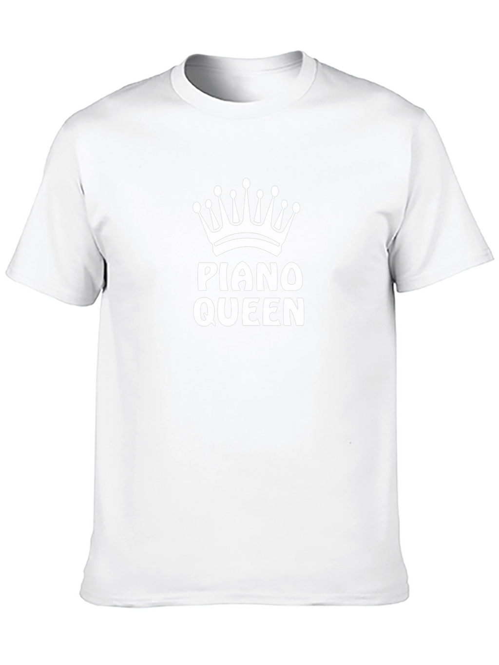 Piano Queen T-Shirt - Black Crown Design