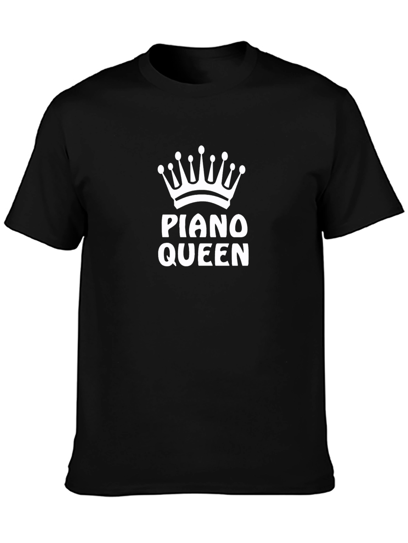 Piano Queen T-Shirt - Black Crown Design