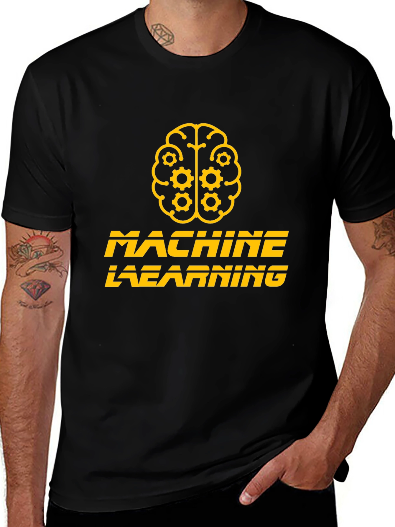 Machine Learning Brain T-Shirt - Black