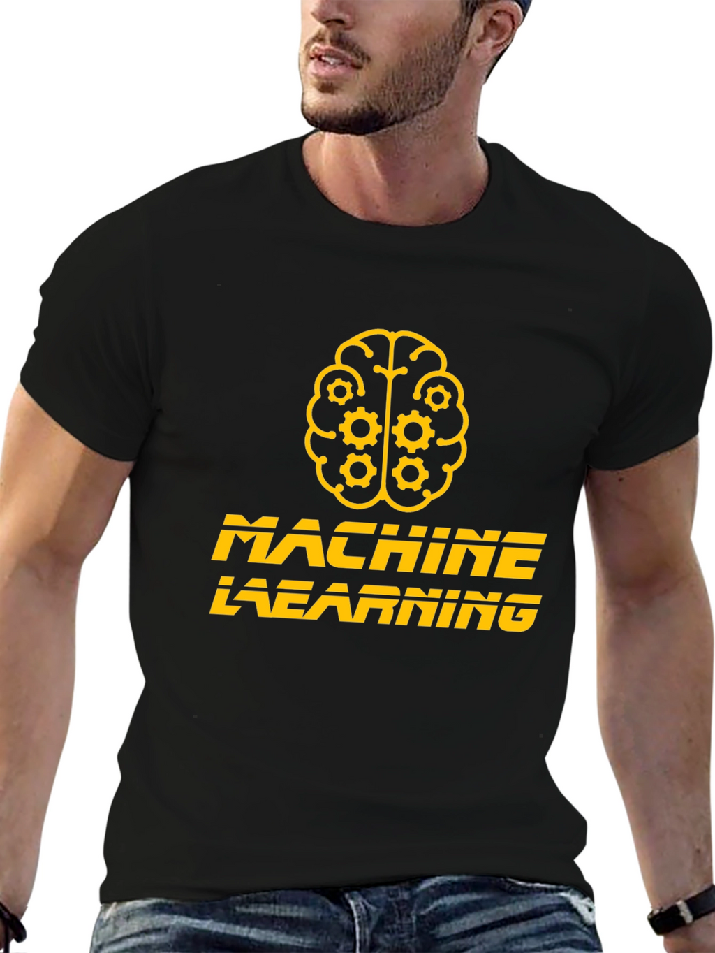 Machine Learning Brain T-Shirt - Black