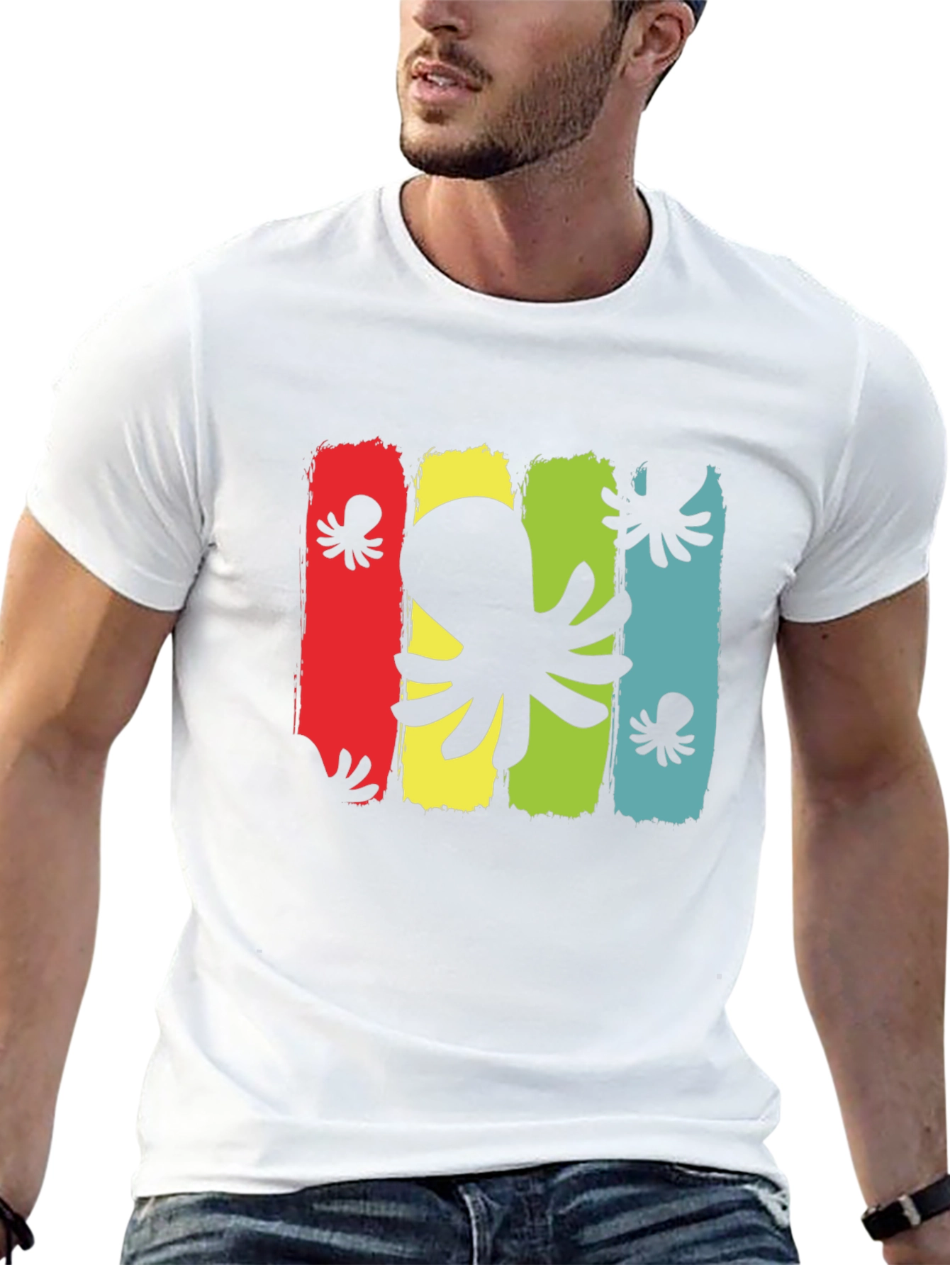 Octopus Graphic Mens Black T-Shirt