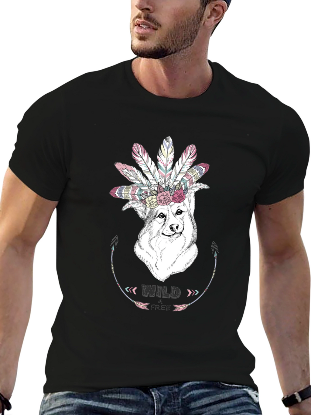 Wild Free Dog Graphic Tee