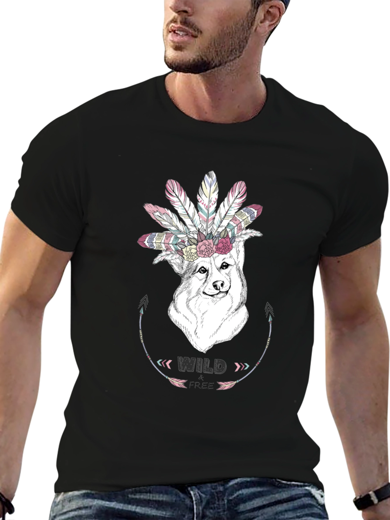 Wild Free Dog Graphic Tee