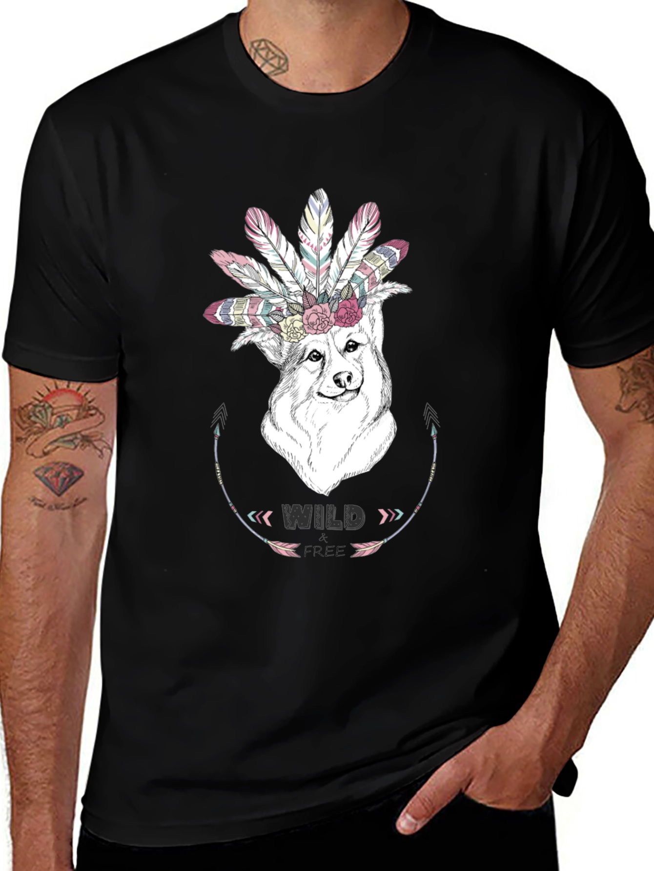 Wild Free Dog Graphic Tee