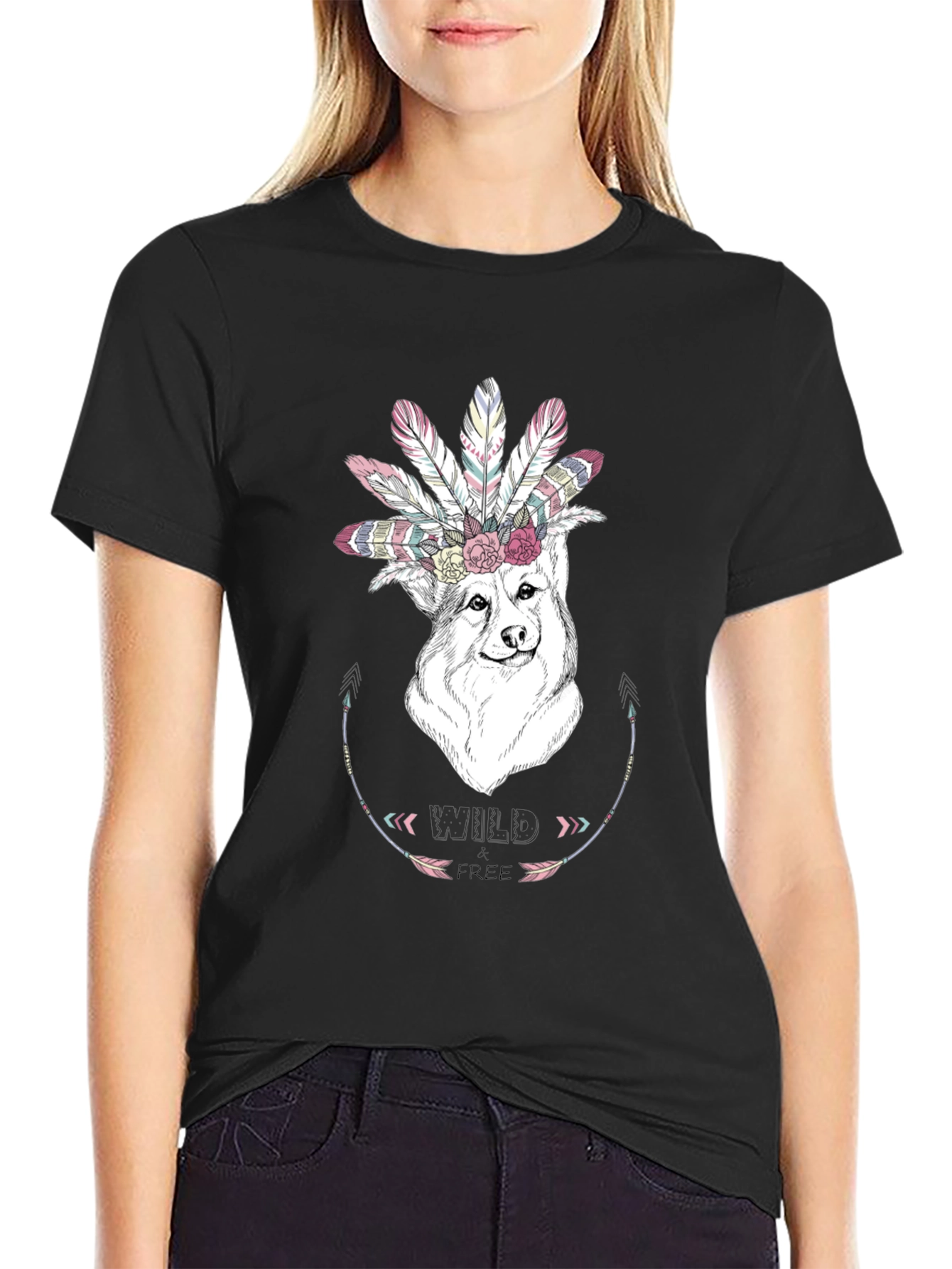 Wild Free Dog Graphic Tee