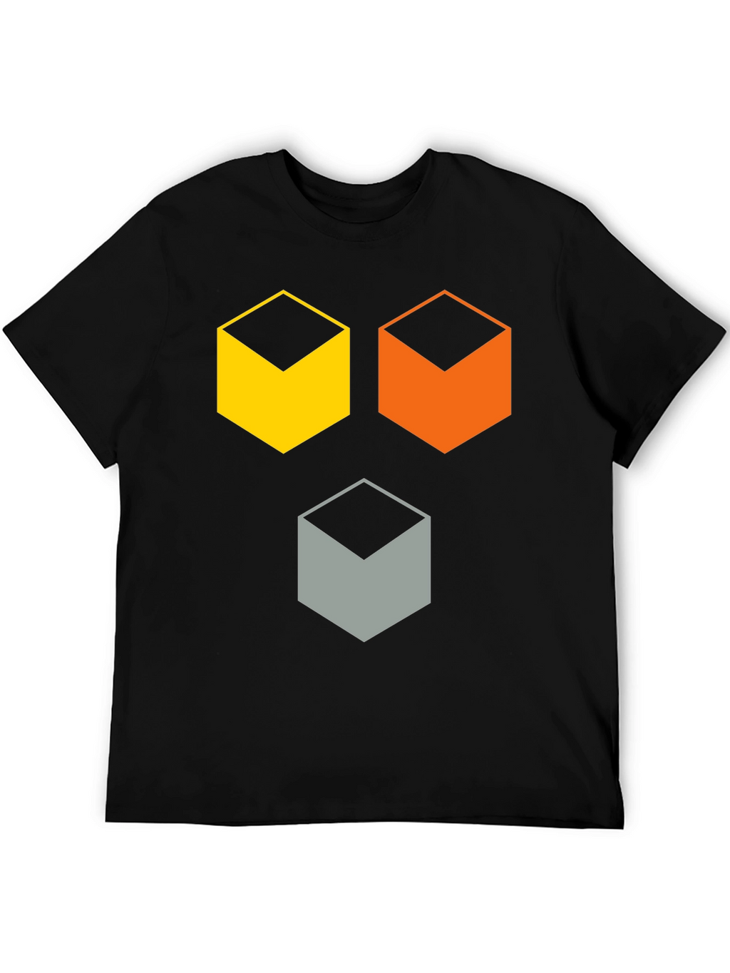 Geometric Cube T-Shirt - Modern Abstract Design