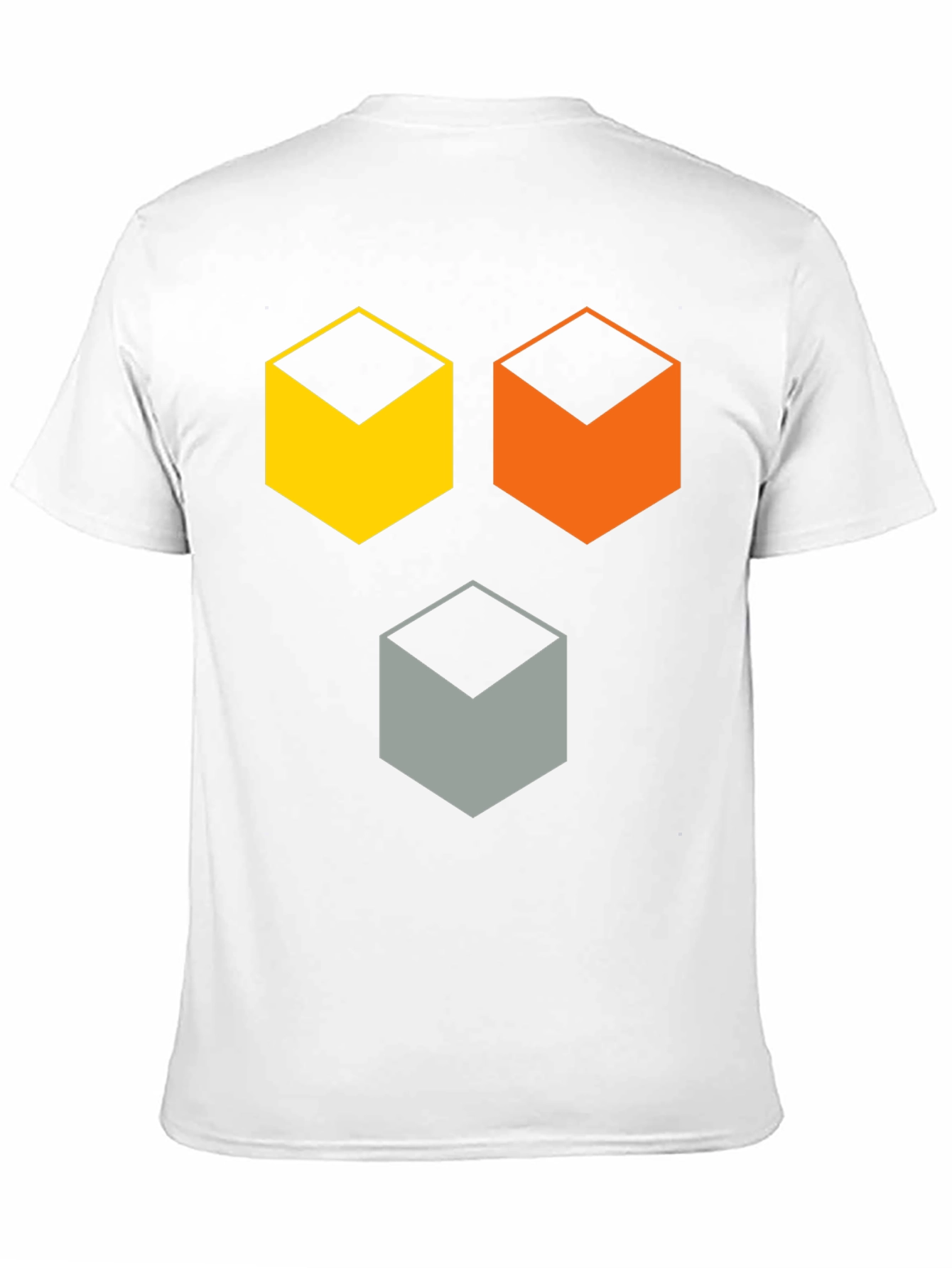Geometric Cube T-Shirt - Modern Abstract Design
