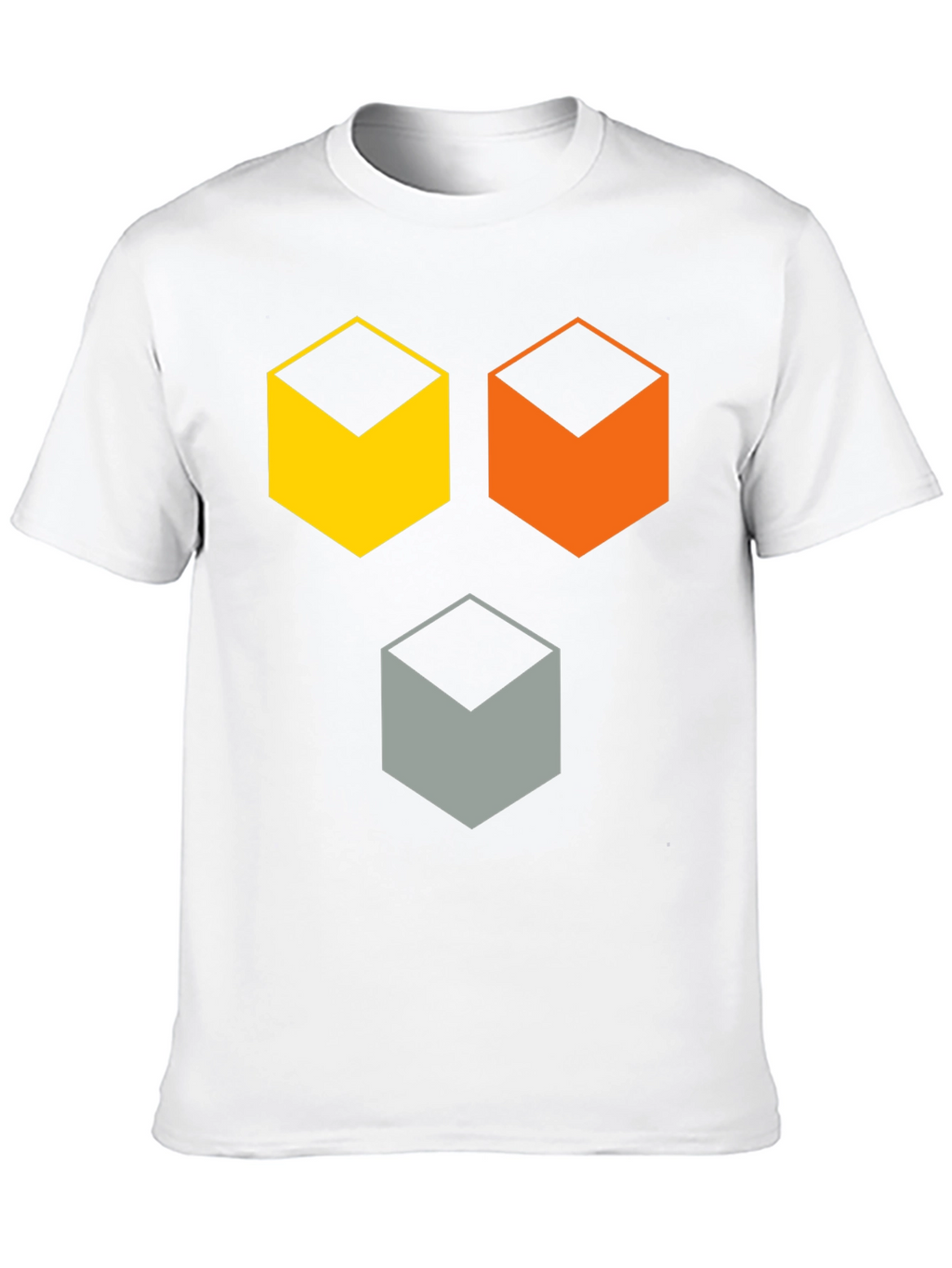 Geometric Cube T-Shirt - Modern Abstract Design