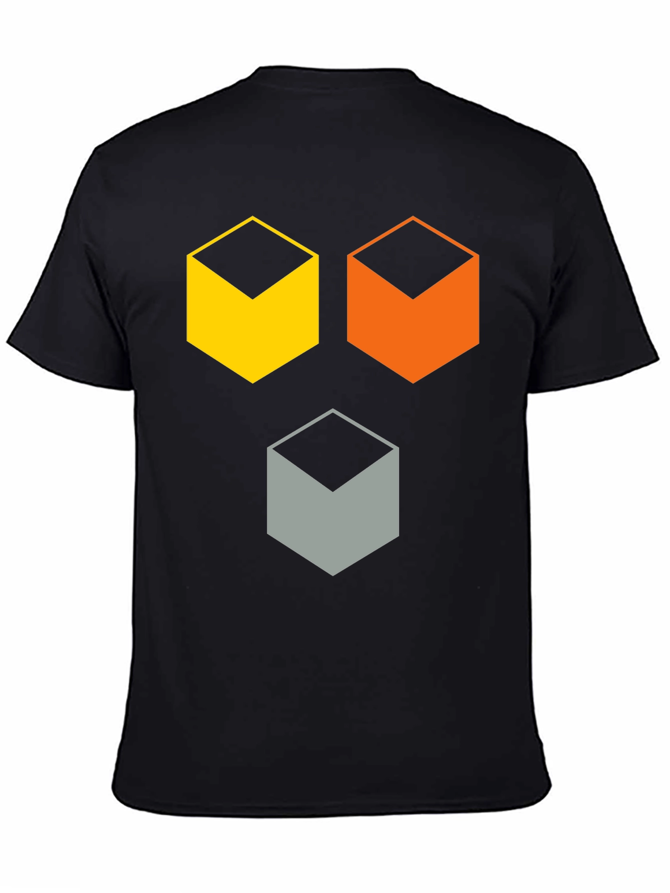 Geometric Cube T-Shirt - Modern Abstract Design