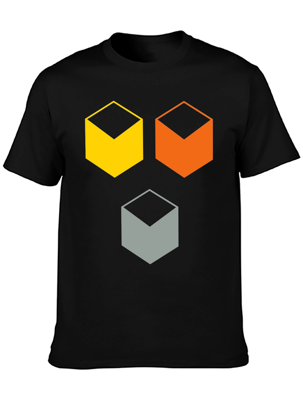 Geometric Cube T-Shirt - Modern Abstract Design