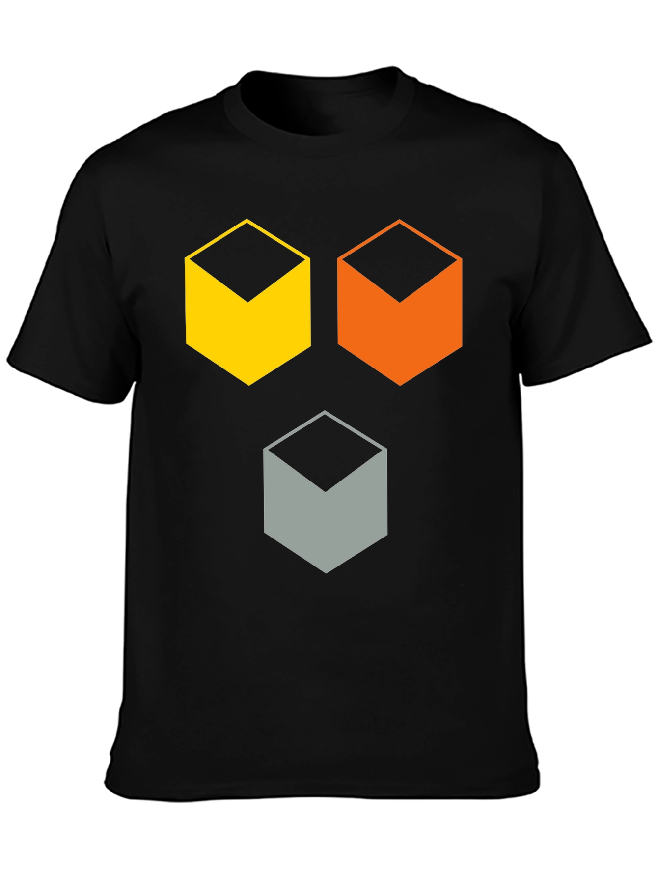 Geometric Cube T-Shirt - Modern Abstract Design