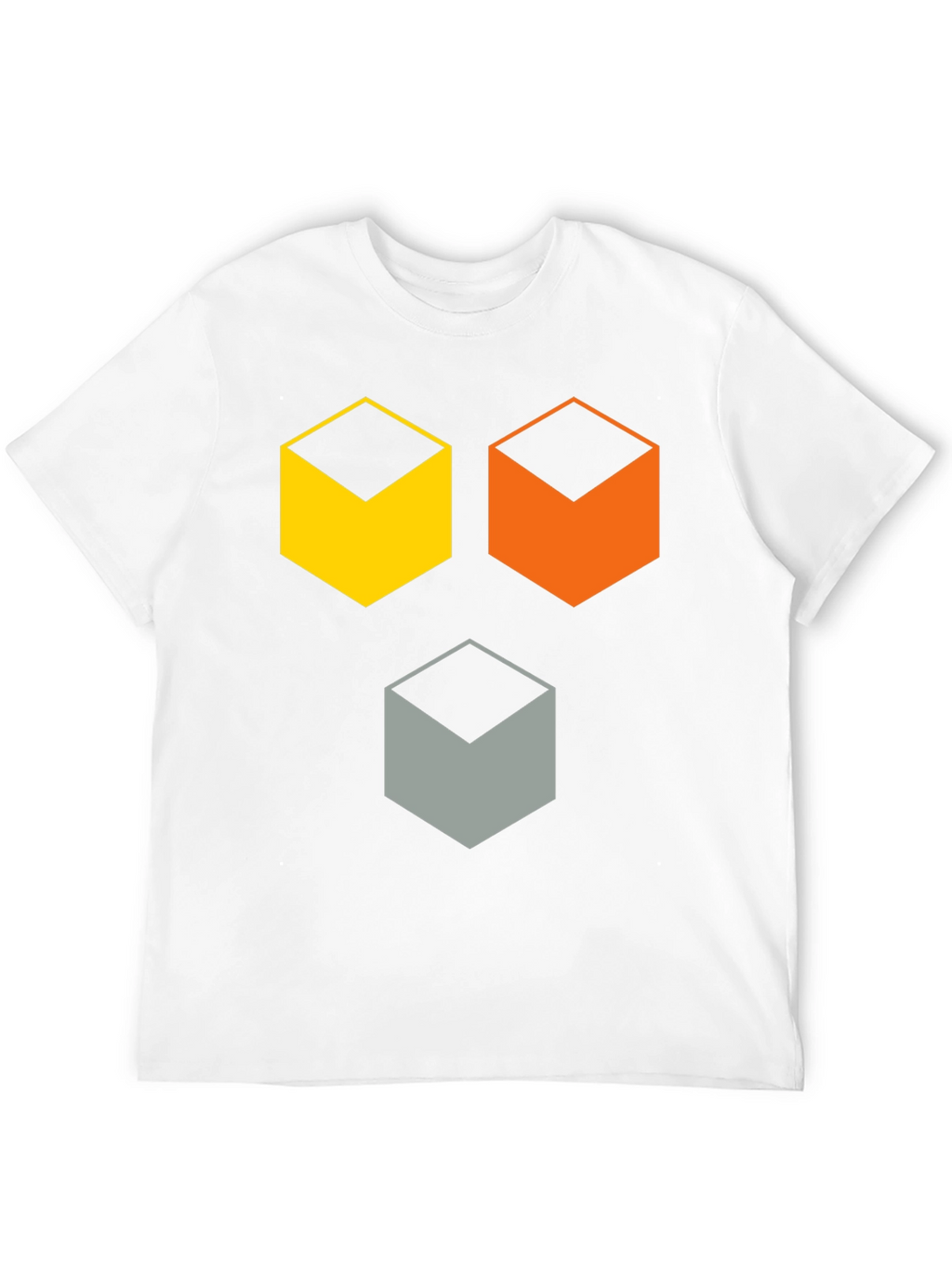 Geometric Cube T-Shirt - Modern Abstract Design