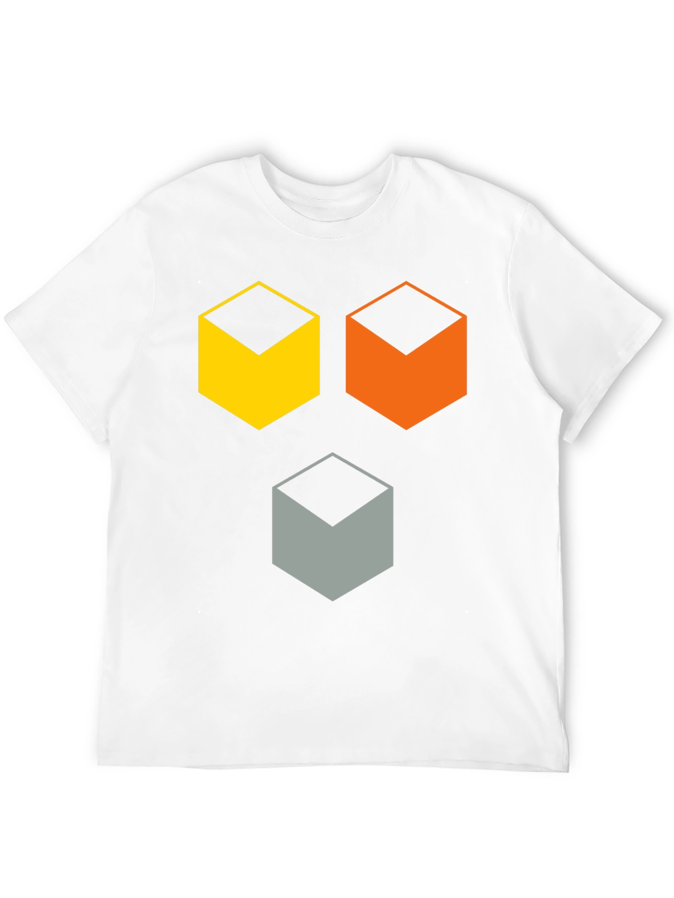 Geometric Cube T-Shirt - Modern Abstract Design