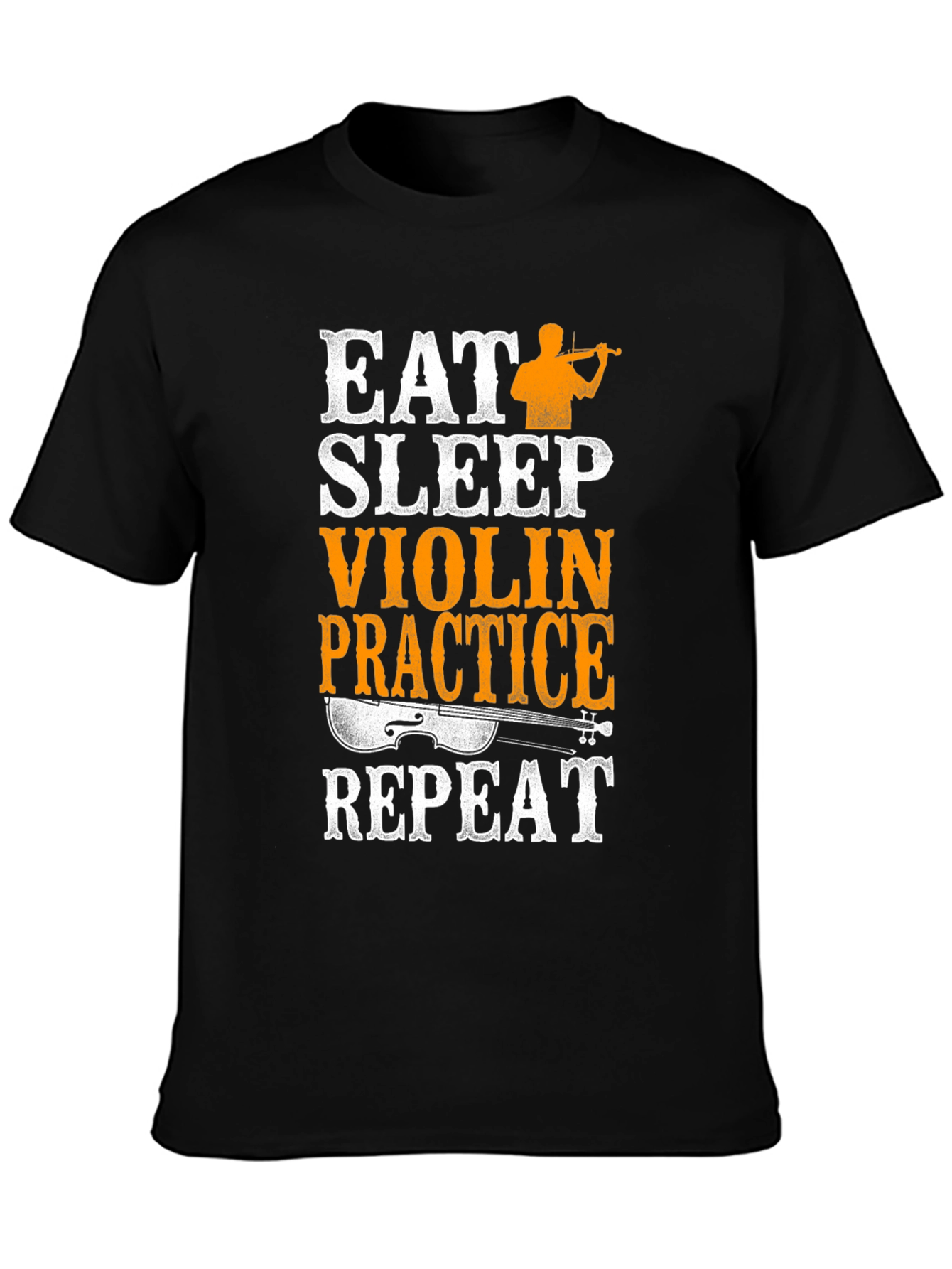 Eat Sleep Violin Practice Repeat Black T-Shirt