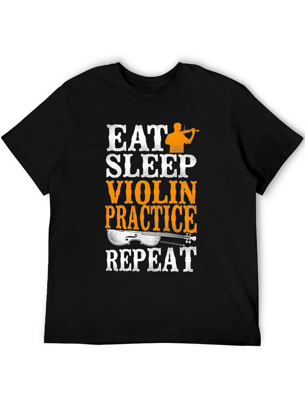 Eat Sleep Violin Practice Repeat Black T-Shirt