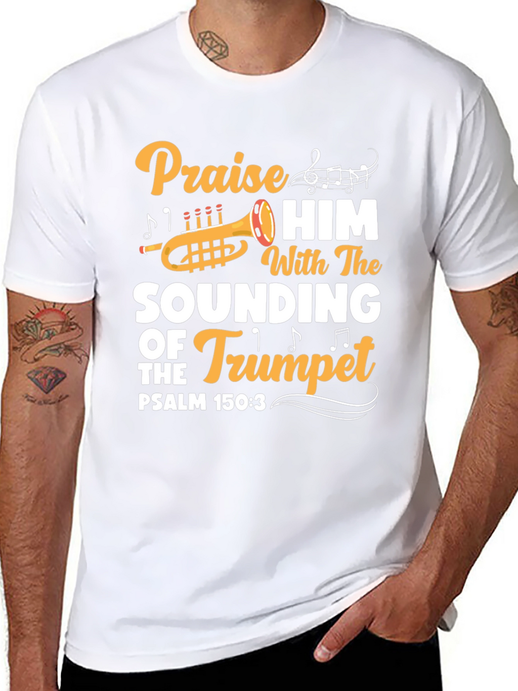 Praise Him Trumpet Graphic Tee