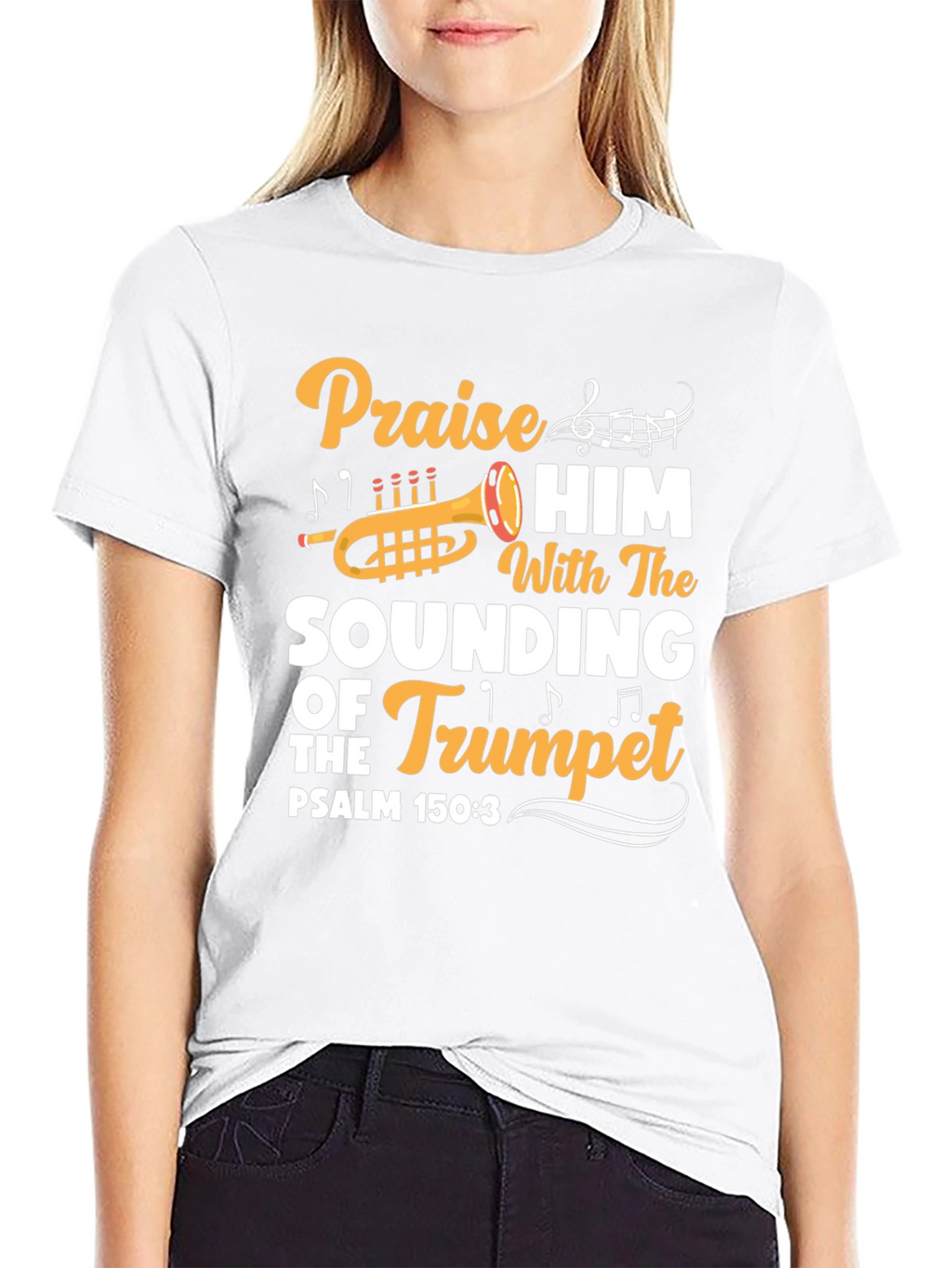 Praise Him Trumpet Graphic Tee