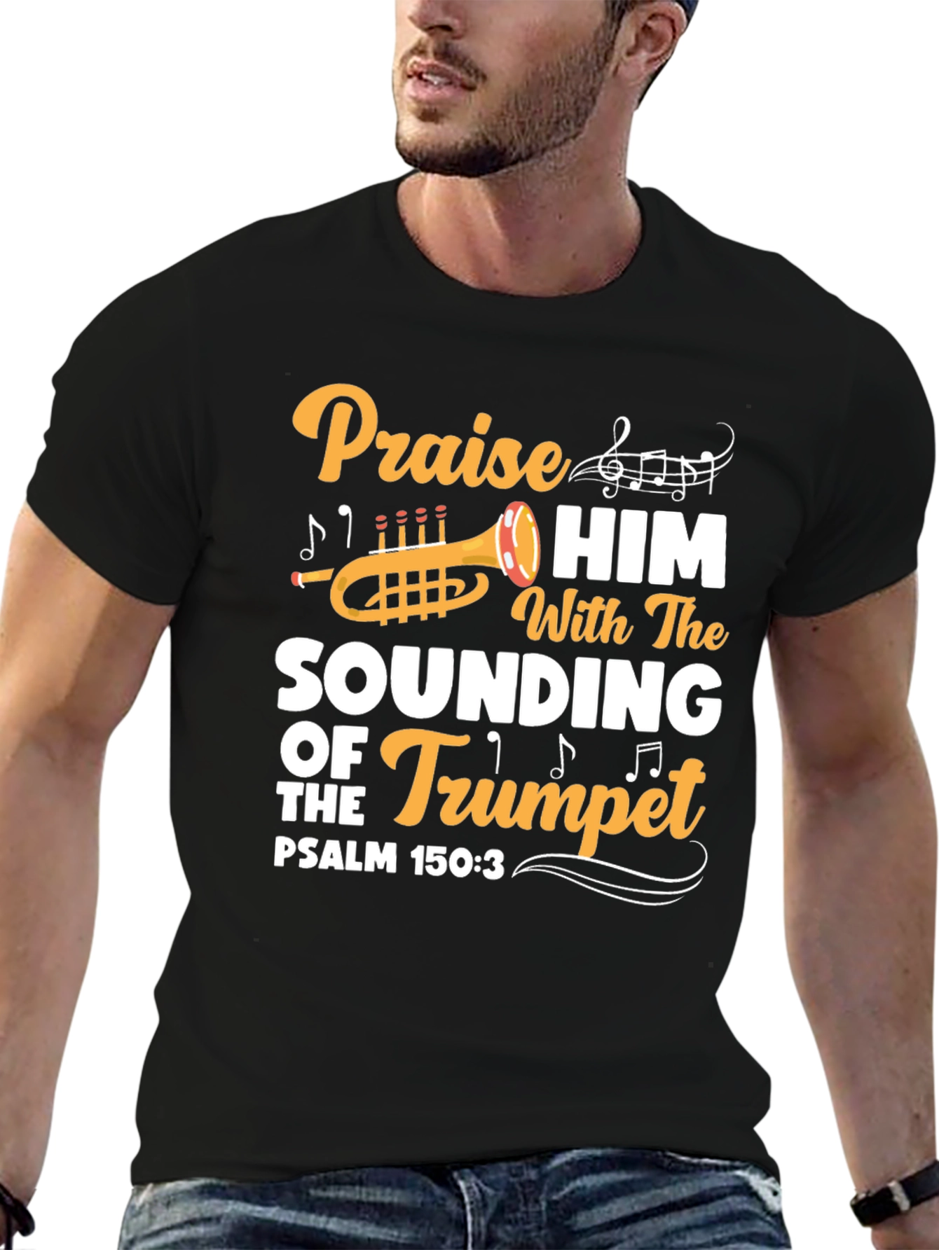 Praise Him Trumpet Graphic Tee
