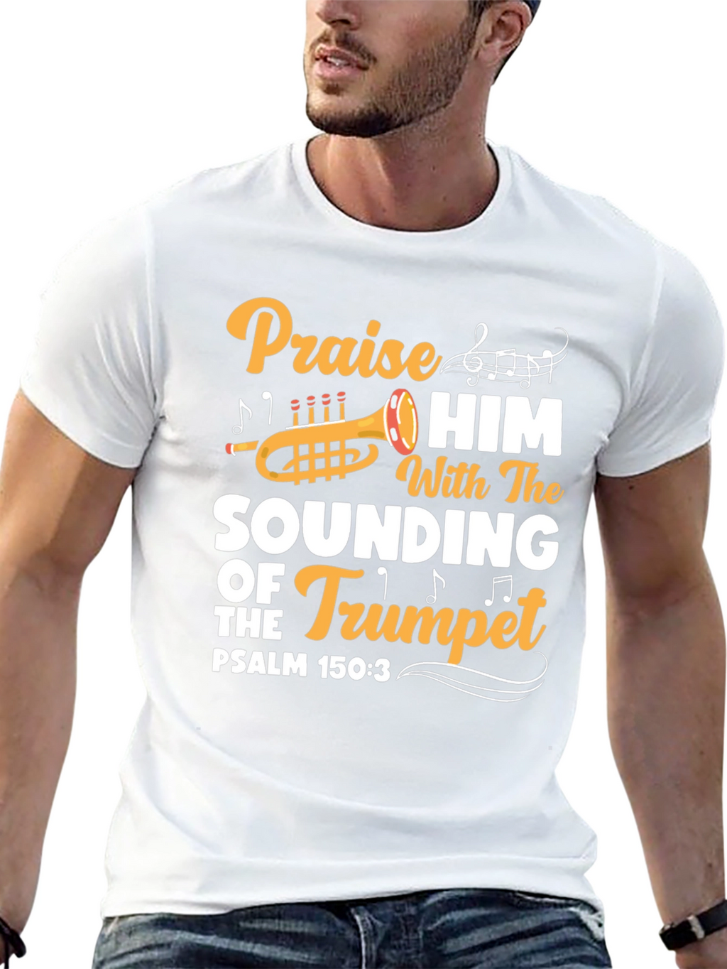 Praise Him Trumpet Graphic Tee