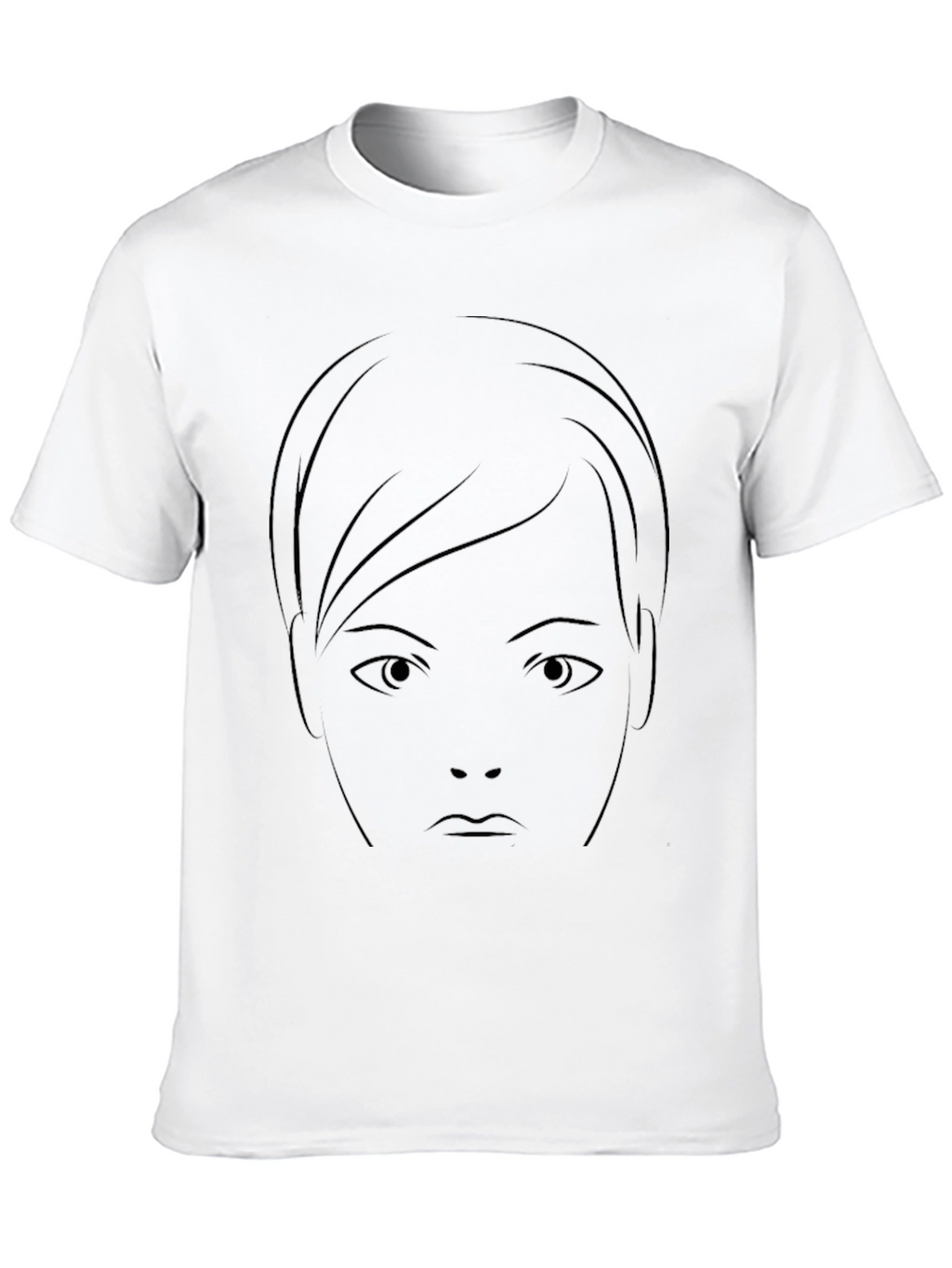 Minimalist Face Graphic Black T-Shirt