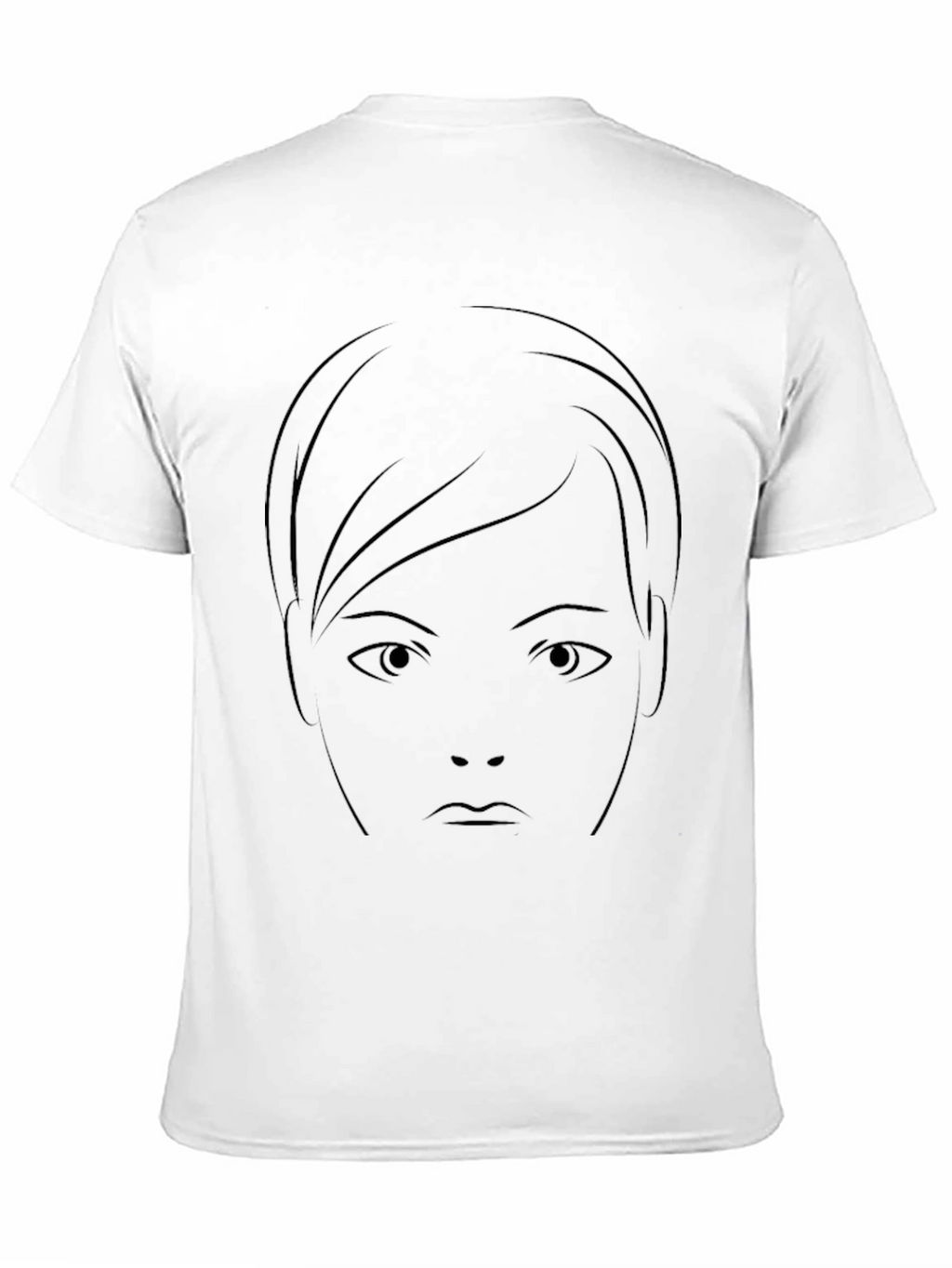 Minimalist Face Graphic Black T-Shirt