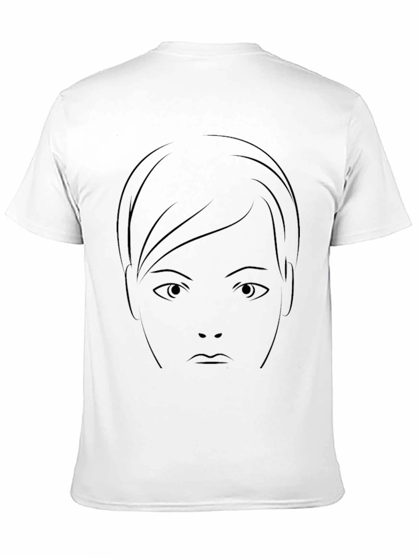 Minimalist Face Graphic Black T-Shirt