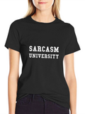 Sarcasm University Black Graphic T-Shirt