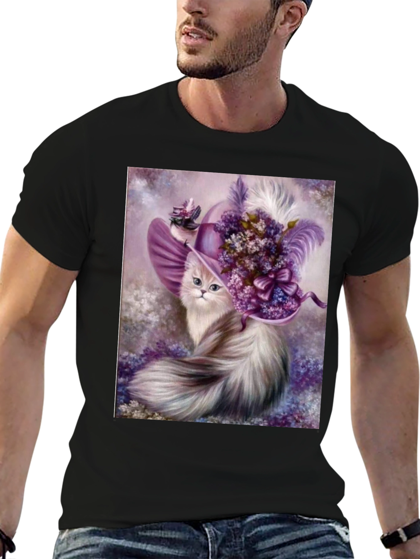 Cat in Hat Graphic T-Shirt