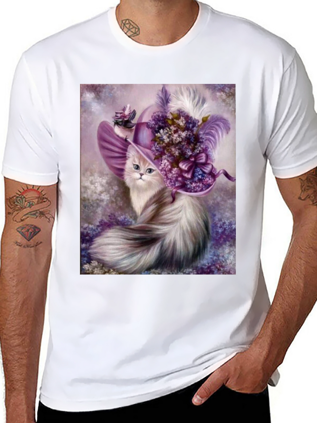 Cat in Hat Graphic T-Shirt