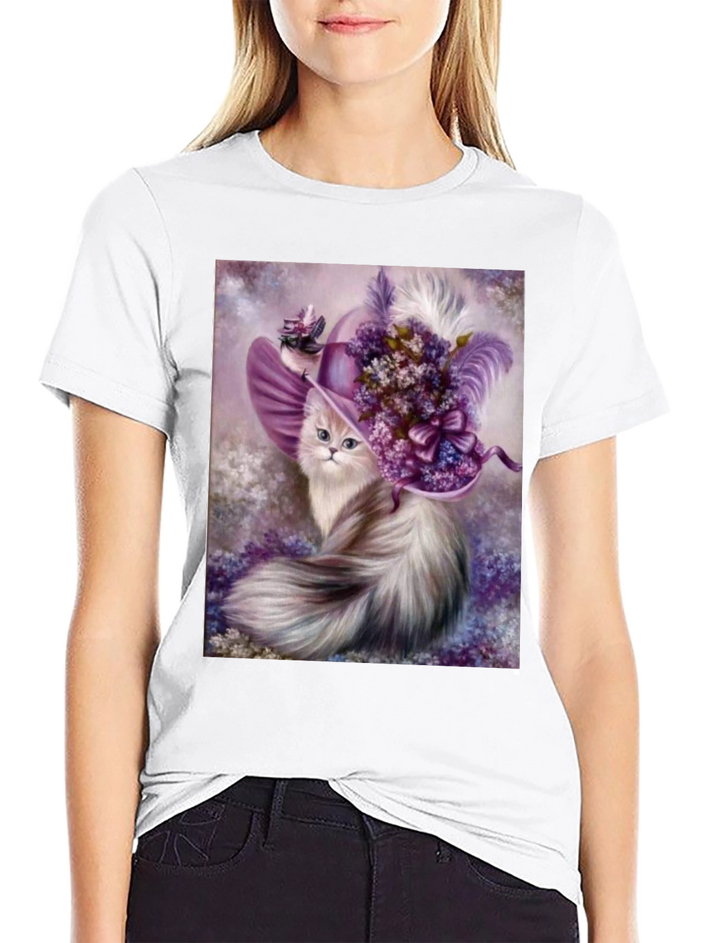 Cat in Hat Graphic T-Shirt