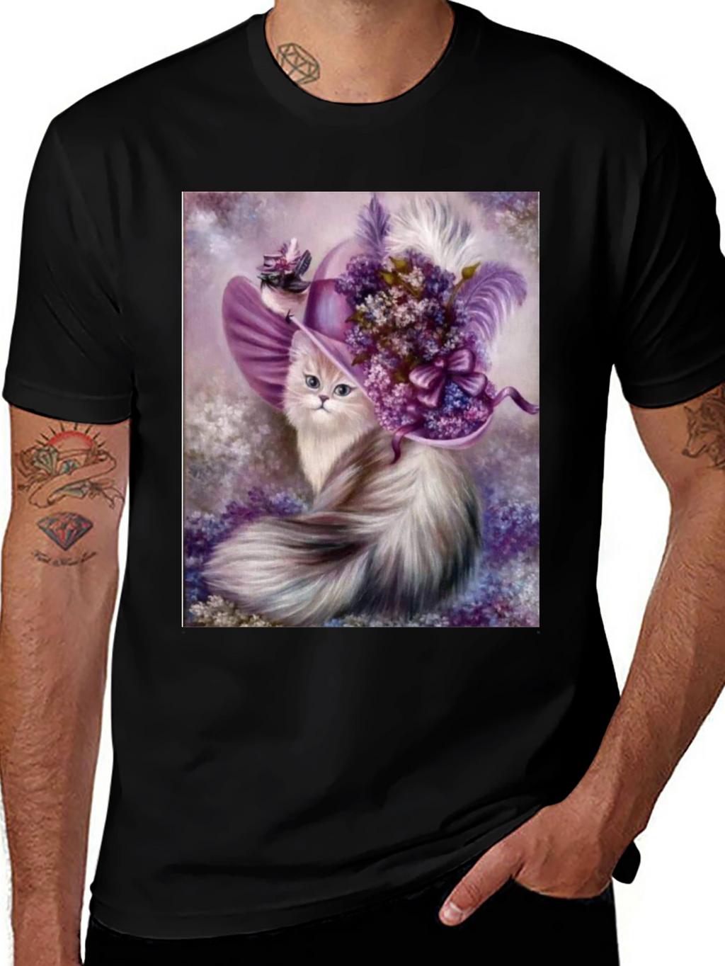 Cat in Hat Graphic T-Shirt
