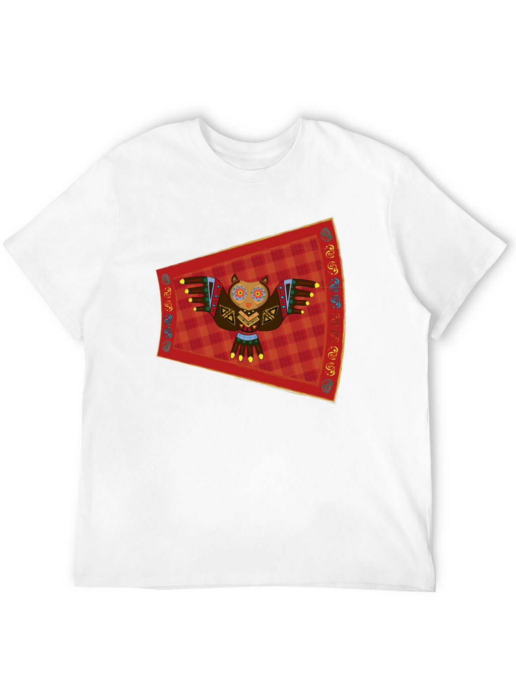 Owl Graphic Tee - Black Cotton T-Shirt