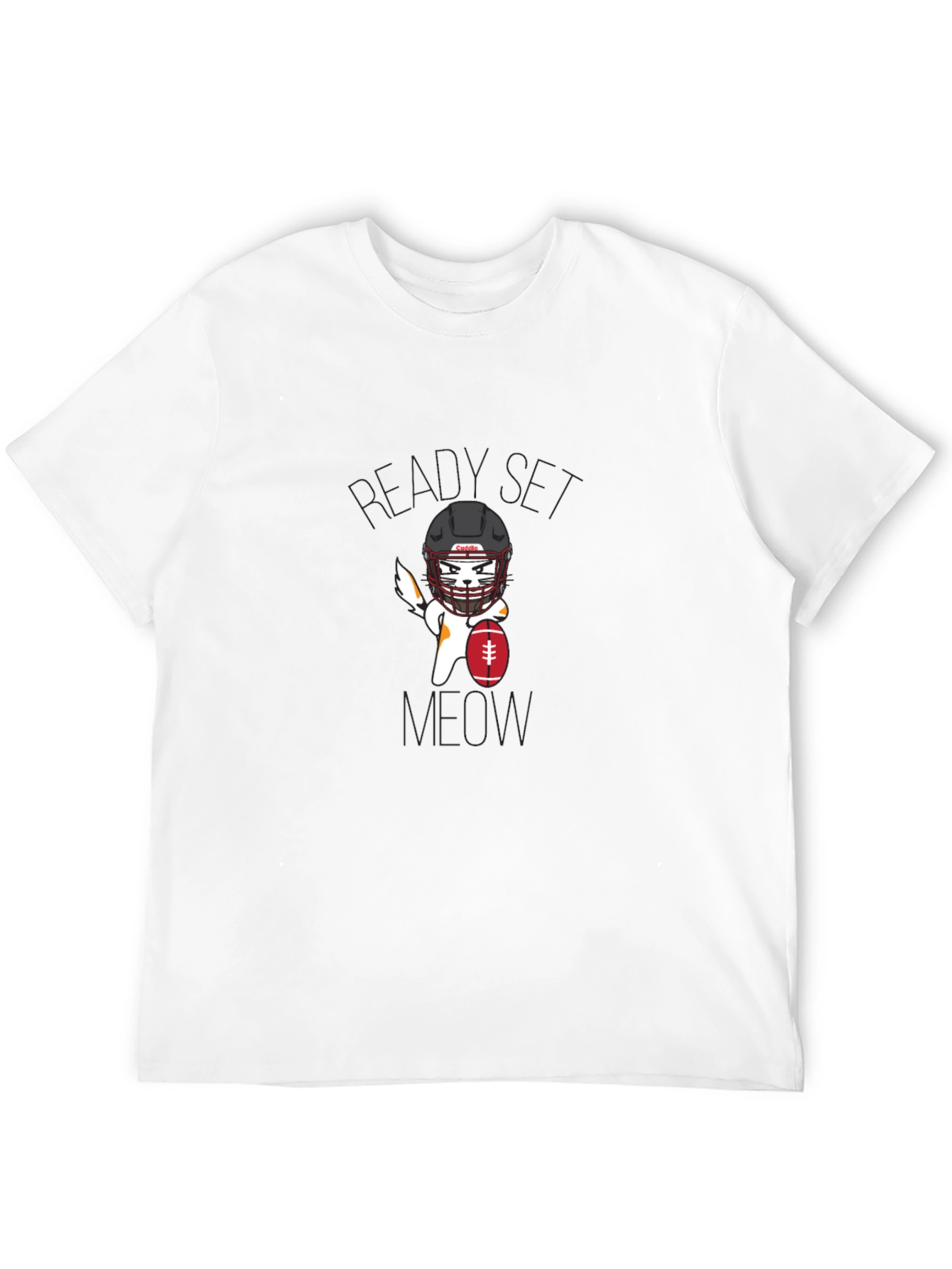 Ready Set Meow Football T-Shirt