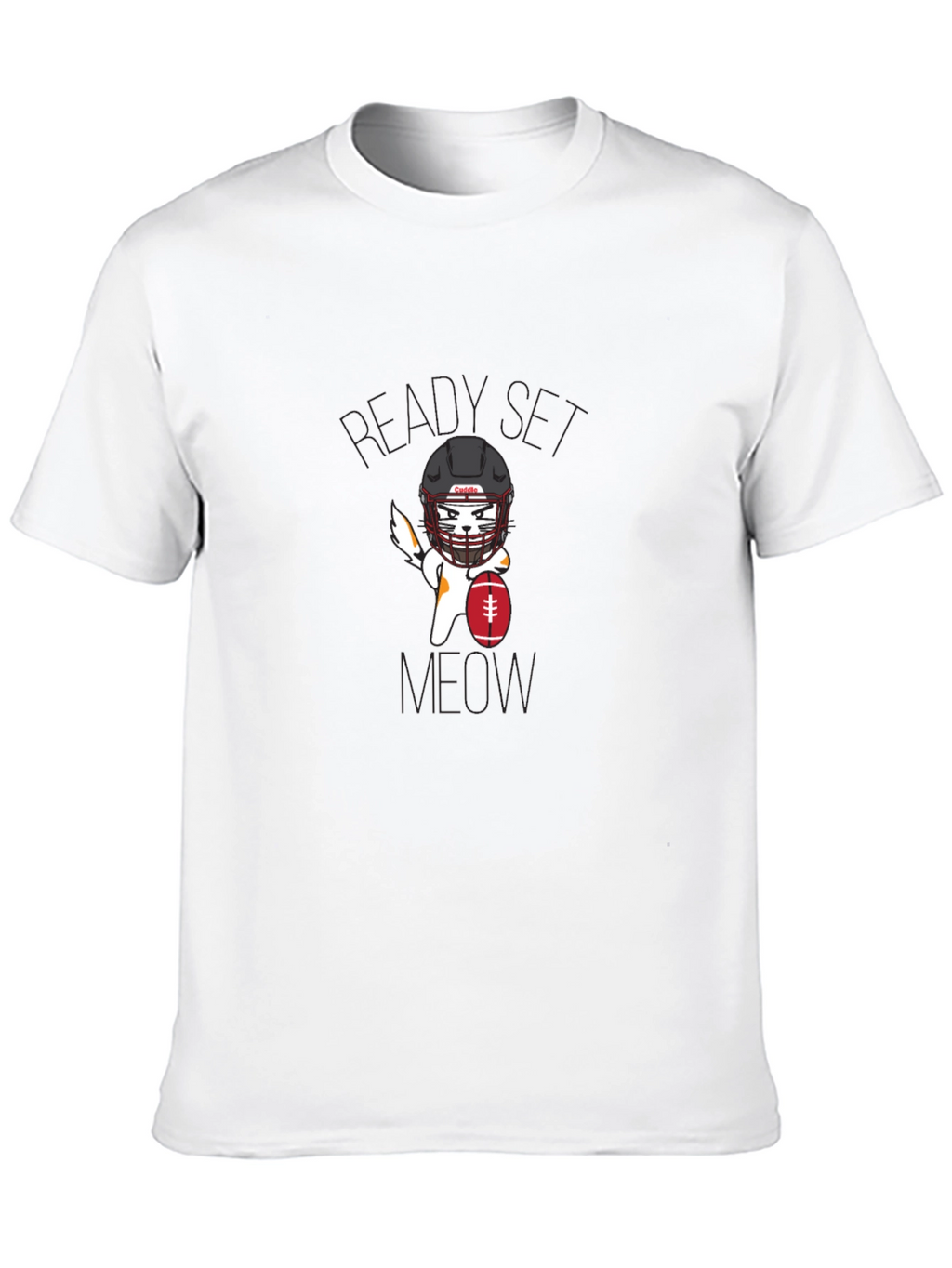 Ready Set Meow Football T-Shirt