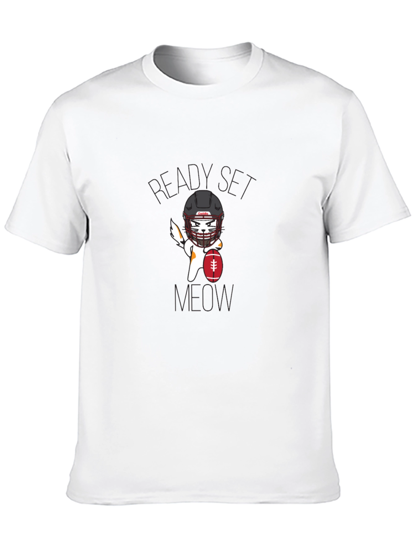 Ready Set Meow Football T-Shirt