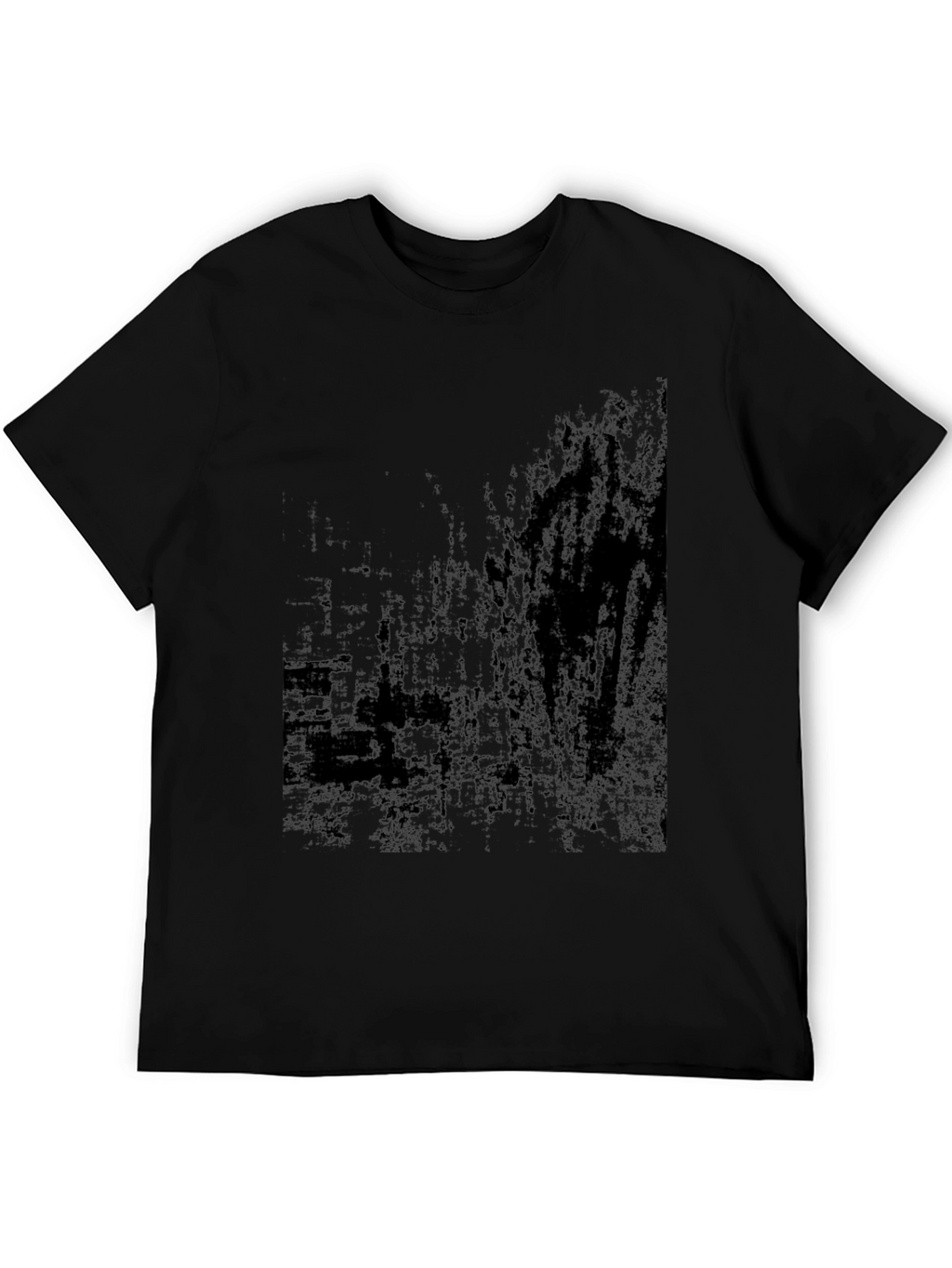 Mens Black Graphic Tee - Abstract Design