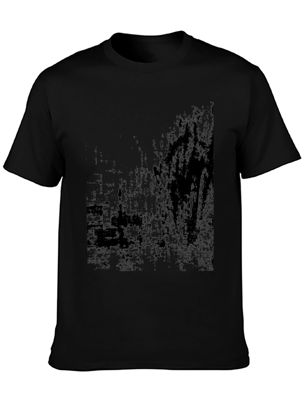 Mens Black Graphic Tee - Abstract Design