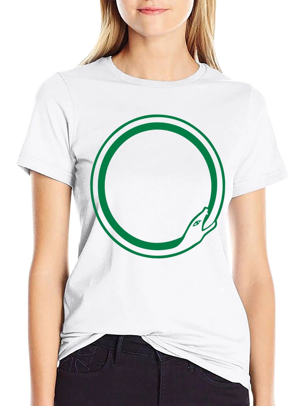 Ouroboros Snake Circle T-Shirt - Black