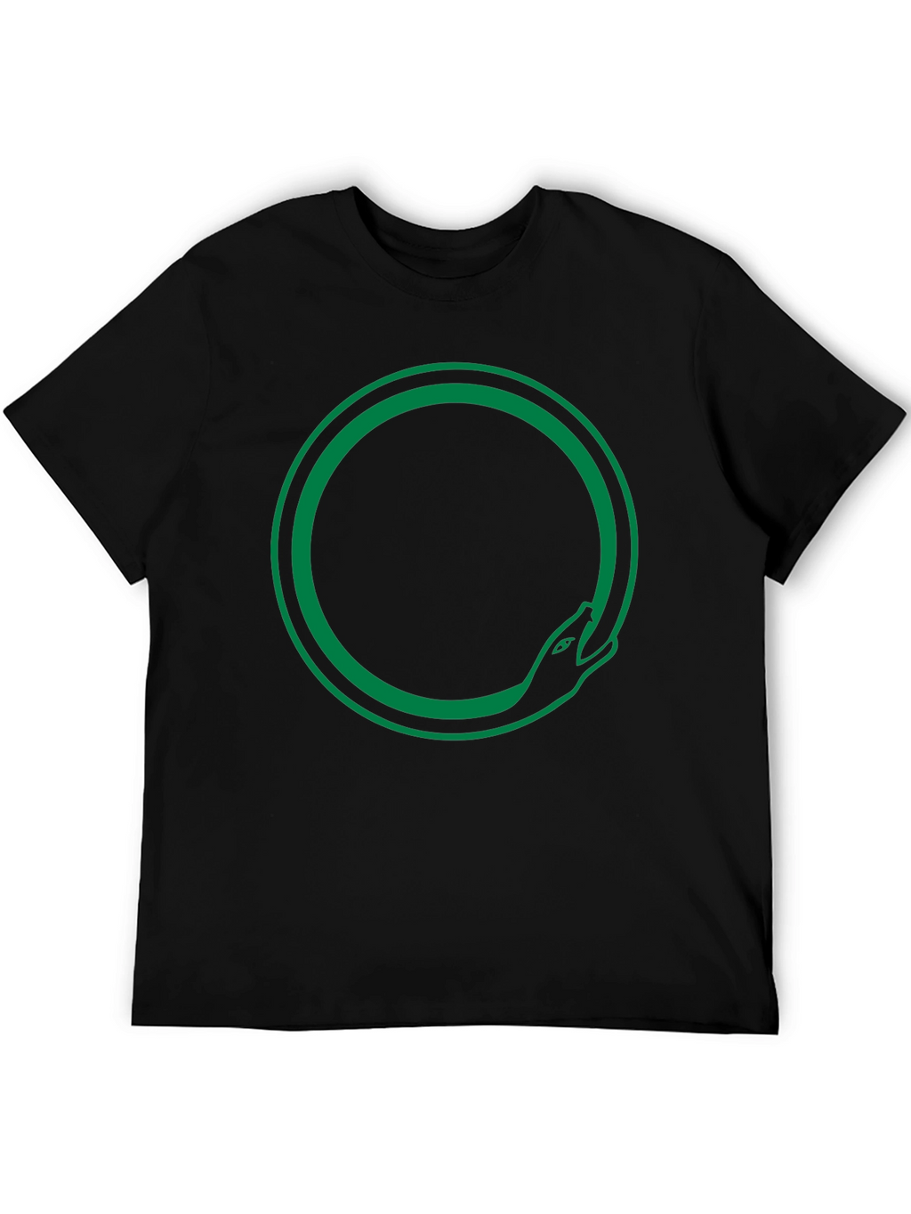 Ouroboros Snake Circle T-Shirt - Black