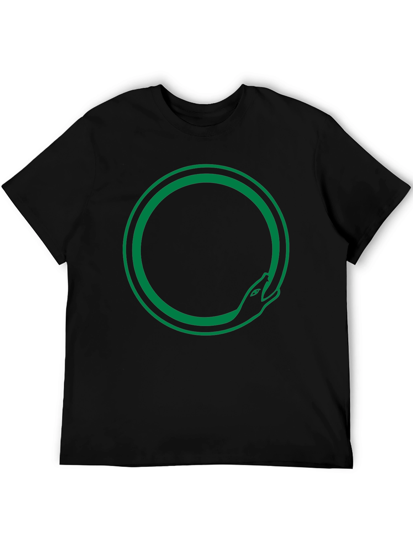Ouroboros Snake Circle T-Shirt - Black