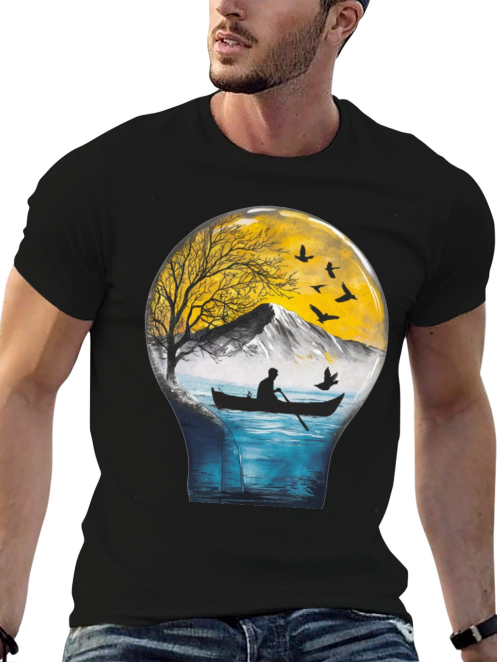Natures Light T-Shirt - Mountain Lake Scene