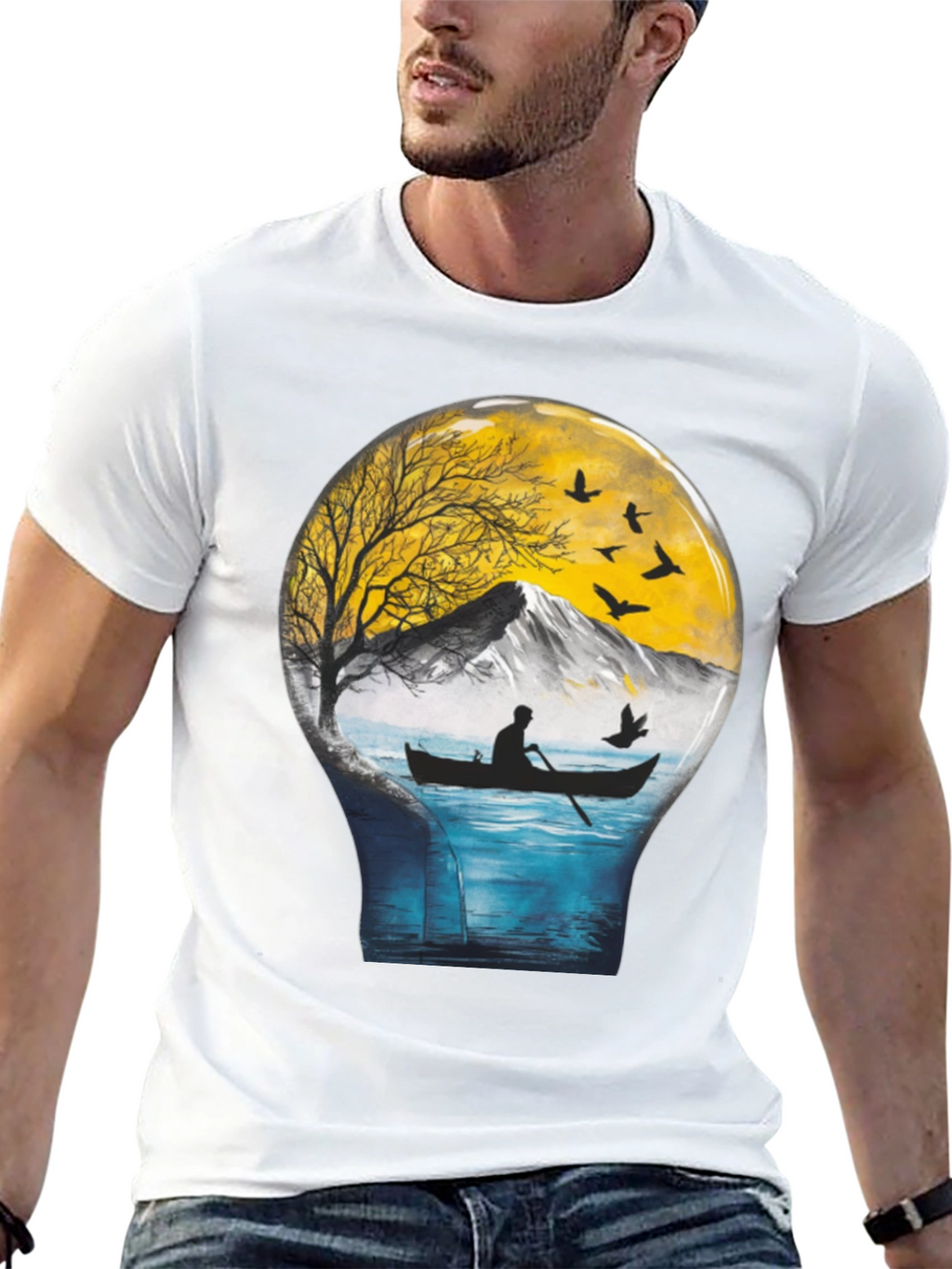 Natures Light T-Shirt - Mountain Lake Scene