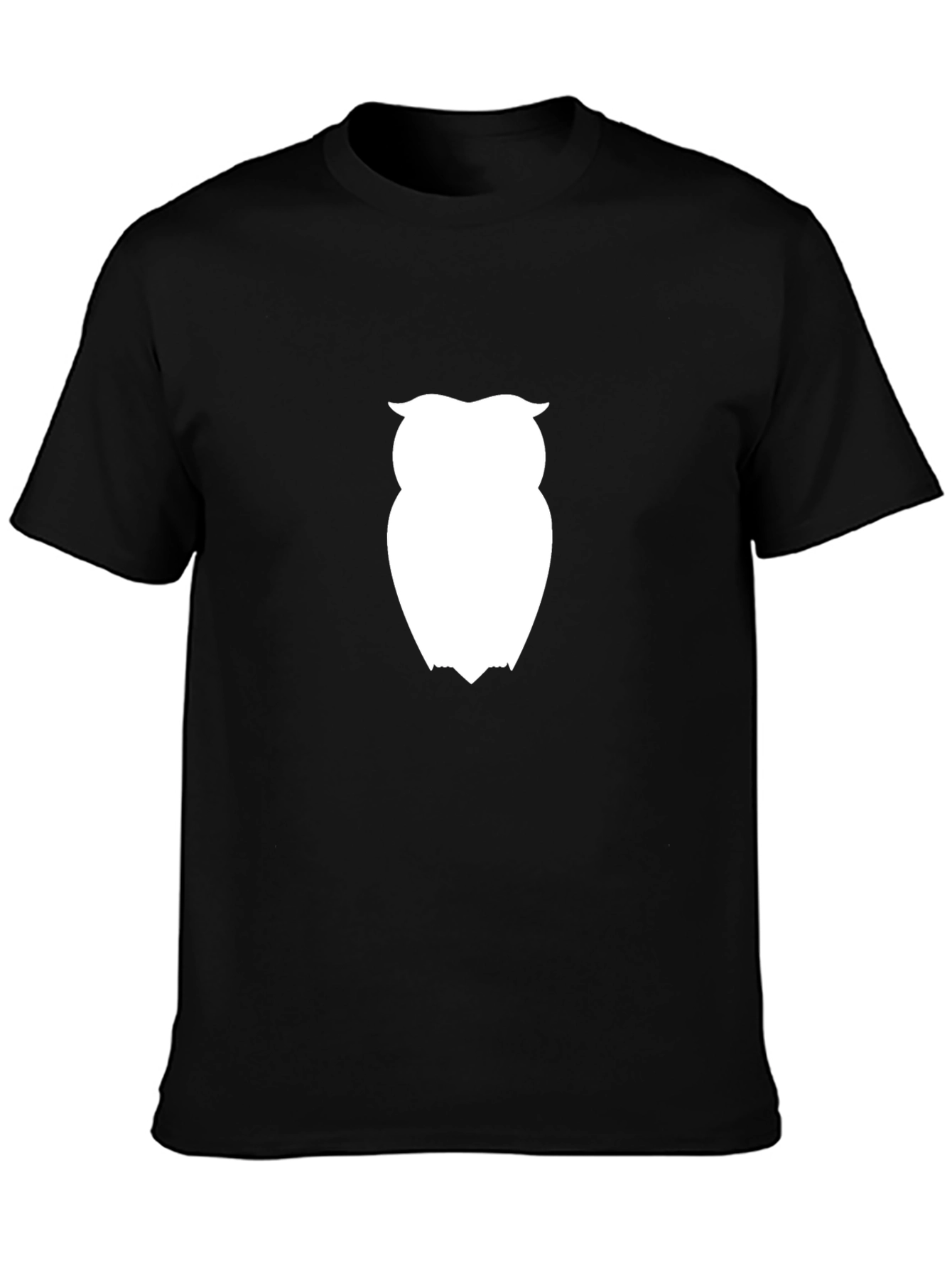 Owl Graphic Tee - Stylish Black Cotton T-Shirt