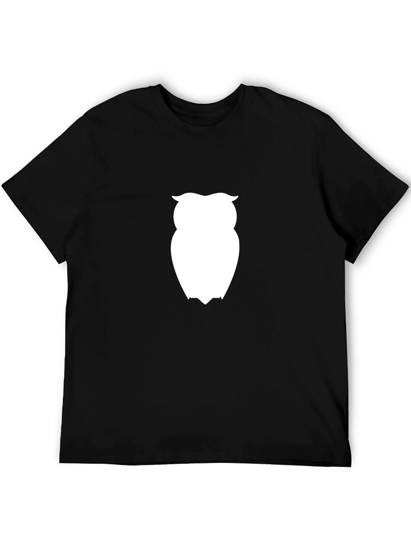 Owl Graphic Tee - Stylish Black Cotton T-Shirt