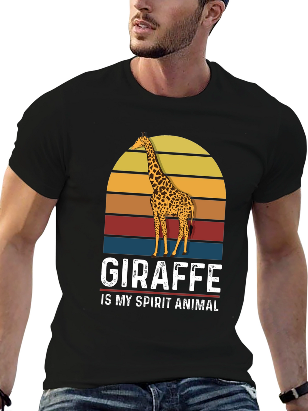 Giraffe Spirit Animal Graphic T-Shirt
