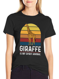 Giraffe Spirit Animal Graphic T-Shirt