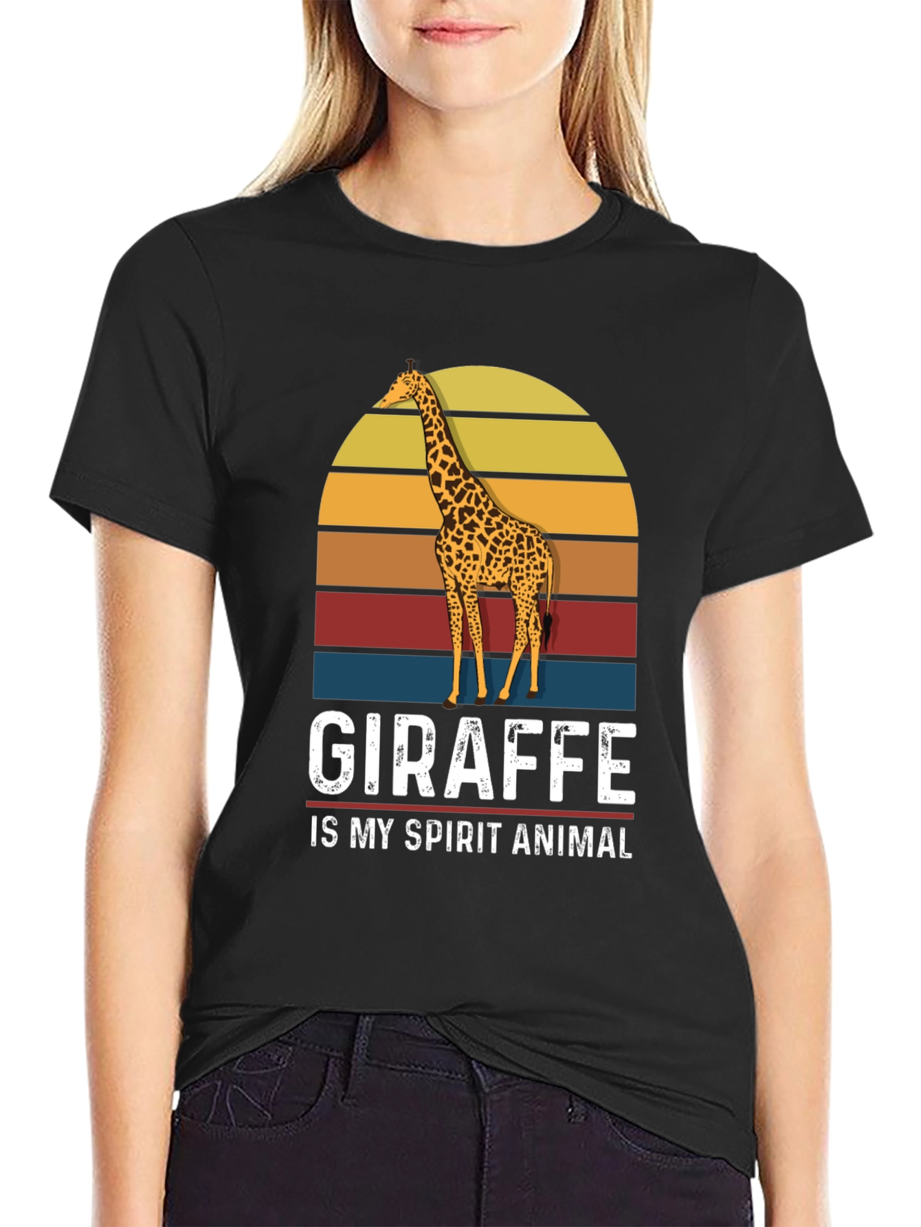 Giraffe Spirit Animal Graphic T-Shirt